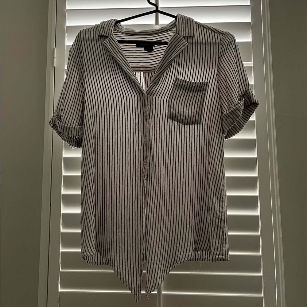 French Connection Summer Tie Front Top